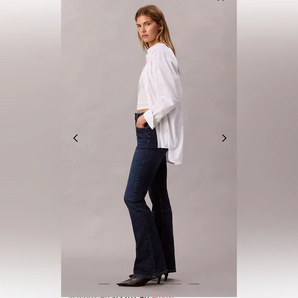 Calvin Klein High Rise Flared Jeans - Picture 3 of 7